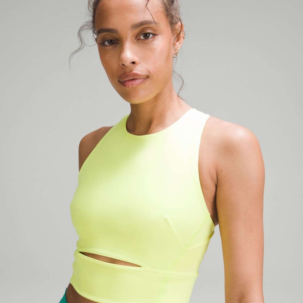 Lululemon Wunder Train Mesh Strap Tank Top - Electric Lemon - Size 6 - Picture 3 of 8